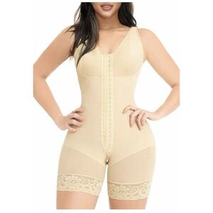 NEW Yianna Womens Corset Waist Trainer Blush Nude Hook Eye Boning Small
